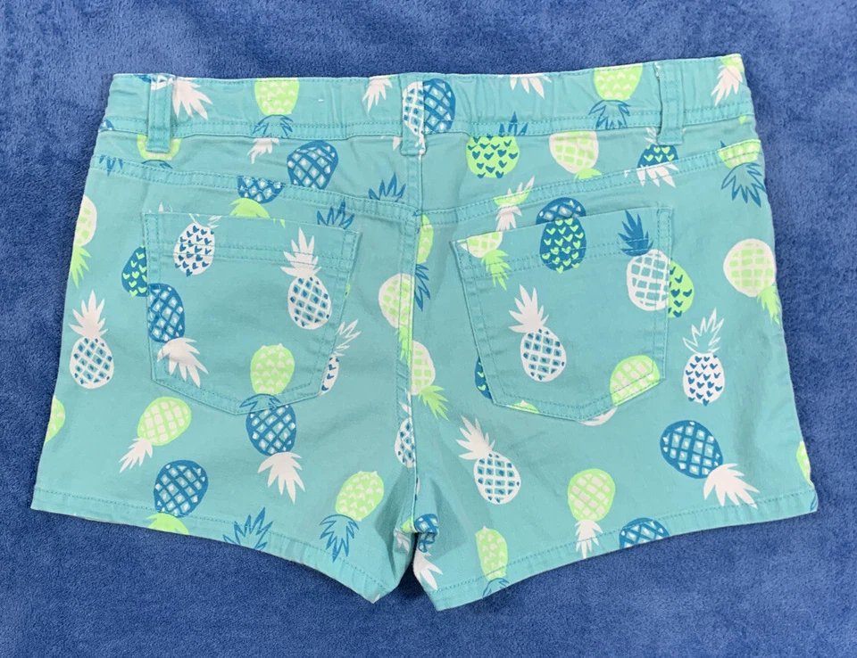 Total Girl Shorts Size 14.5 Plus Five Pocket  Adjustable Waist Pineapple Print - Image 4 of 4