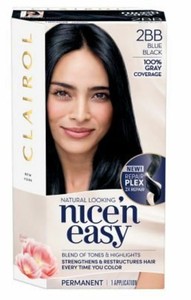  Clairol  Nice n Easy Permanent Hair  Color  2 BB Blue  Black  