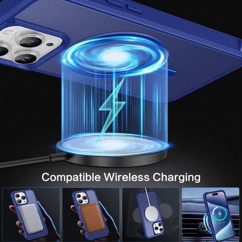 For iPhone 15 Pro Max 6.7" Magsafe Case 360° Rotating Ring Holder Magnetic Cover - Zdjęcie 44 z 58