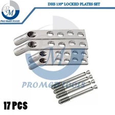 DHS 135° locked plates With Screws of 12.5mm ( 17 PCs set ) Orthopedic A+