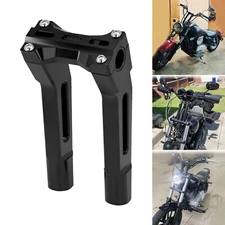 10" Handlebar Riser Black 1" 1.25" Bar Motorcycle Fit For Harley Dyna Touring