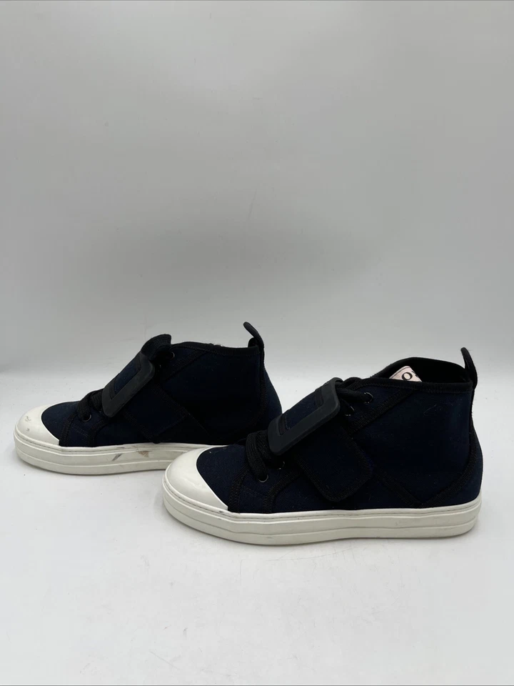 Zapatillas altas Roger Vivier Baby Viv azul marino de lona con cordones para mujer talla 37,5” Foto 3 de 4