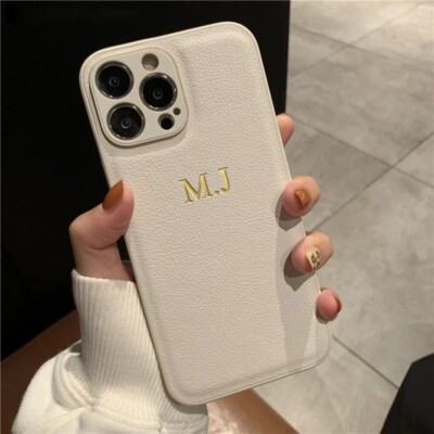 Personalised Customized Name Case For iPhone 16 15 14 13 12 11 Pro Max Initials
