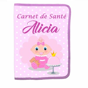Protege Carnet De Sante Personnalise Prenom Date Naissance Bebe Ref 24 Cadeaux Et Souvenirs Pour Nouveau Ne Produits Handmade