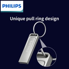 Philips 64GB/128GB USB 2.0 Flash Drive Metal Plug  Play for PC/Laptop/Car Backu