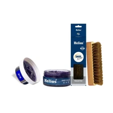 Helios Shoe Cream Applicator Classic Leather Nourishment Shoe Polish Blue /Brush