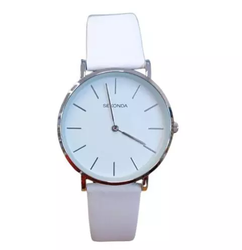 Sekonda Ladies Basic White Dial White Leather strap Watch 2685 eBay