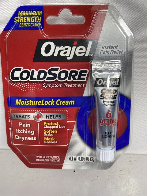 orajel moisturelock cold sore treatment pain relief  oz  ebay