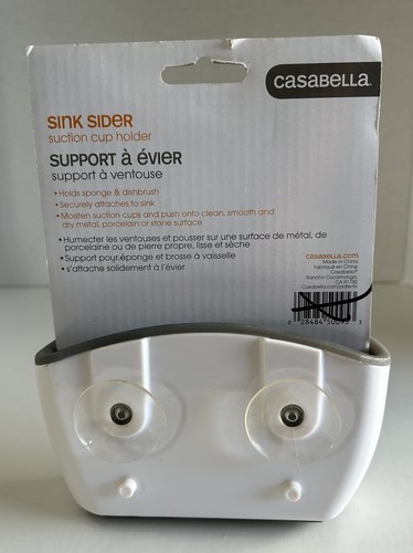 Sink Sider Suction Cup Holder - White - Organizer for Sink or Tub - Casabella - Picture 7 of 8