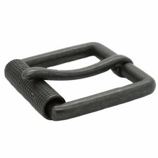 Heel Bar Buckle and Engraved Roller 1.5 Inch Matte Black 65101-13