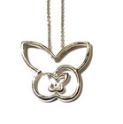 925 Sterling Silver .10ct diamond Double Butterfly pendant necklace 5.9g 18" — photo 5