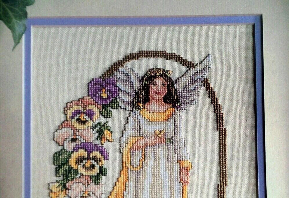 Cross Stitch PATTERN Spring ANGEL Pansy Flower Angel Wing Designer Nancy Dockter - Image 3 of 4