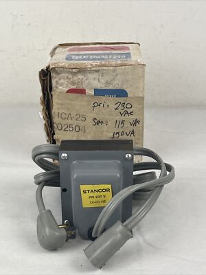 Stancor GSD-75 Step Down Transformer 230 vac plug Pri 230V Sec 115 vac plug NIB