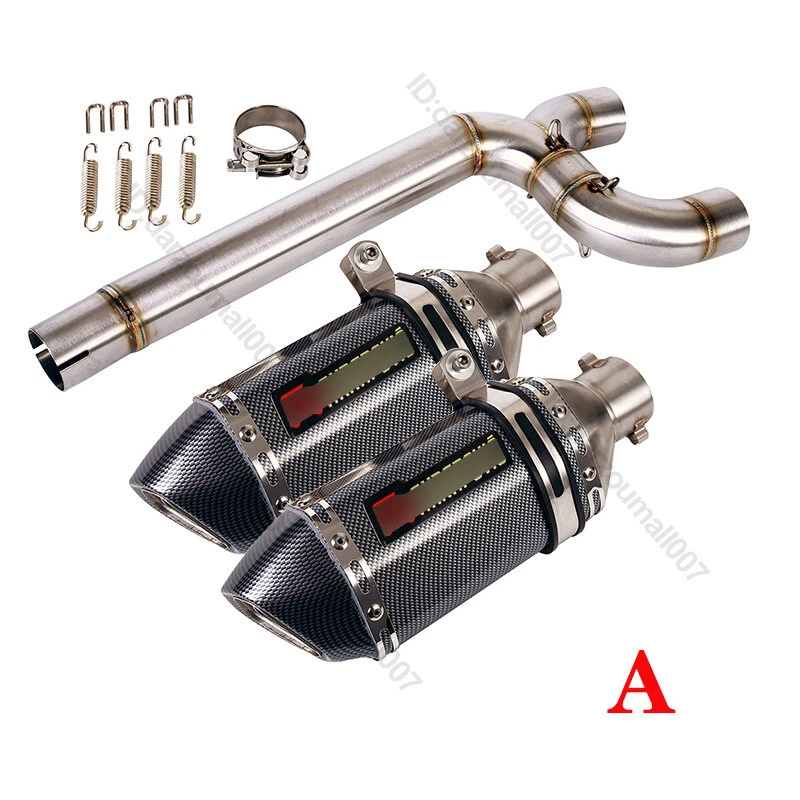 Sistema de exaustão 51MM silenciador tubo de ligação média R&L para Yamaha FZ6 FZ6N FZ6S 2004-2011 - Imagem 2 de 4