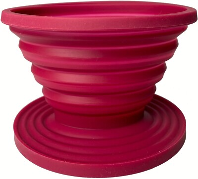 Attsky Collapsible Pour Over Coffee Dripper for Camp Coffee, Reusable Silicone C