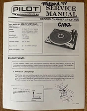 MORSE / PILOT SP-K11ACC RECORD CHANGER 43M359 ORIGINAL SERVICE REPAIR MANUAL