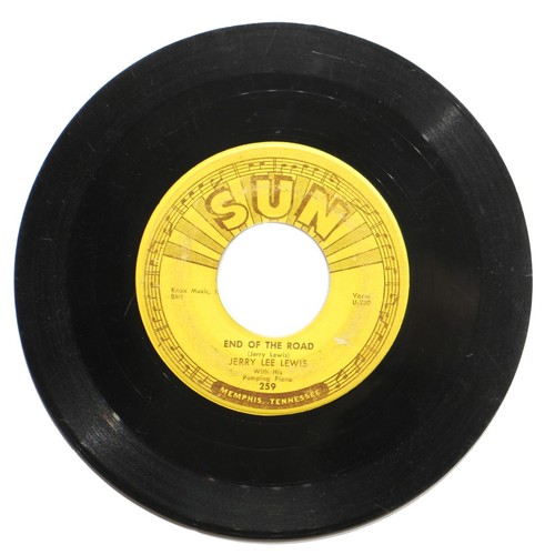 Jerry Lee Lewis End of the Road/Crazy Arms 45 Vinyl Record Sun Records 259 - Picture 2 of 2