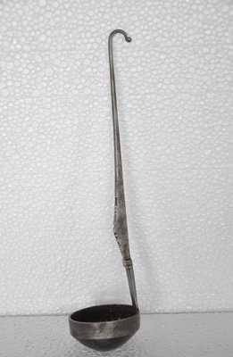  Vintage Iron Unique Handcrafted Oil Spoon / Kitchenware , Rich Patina