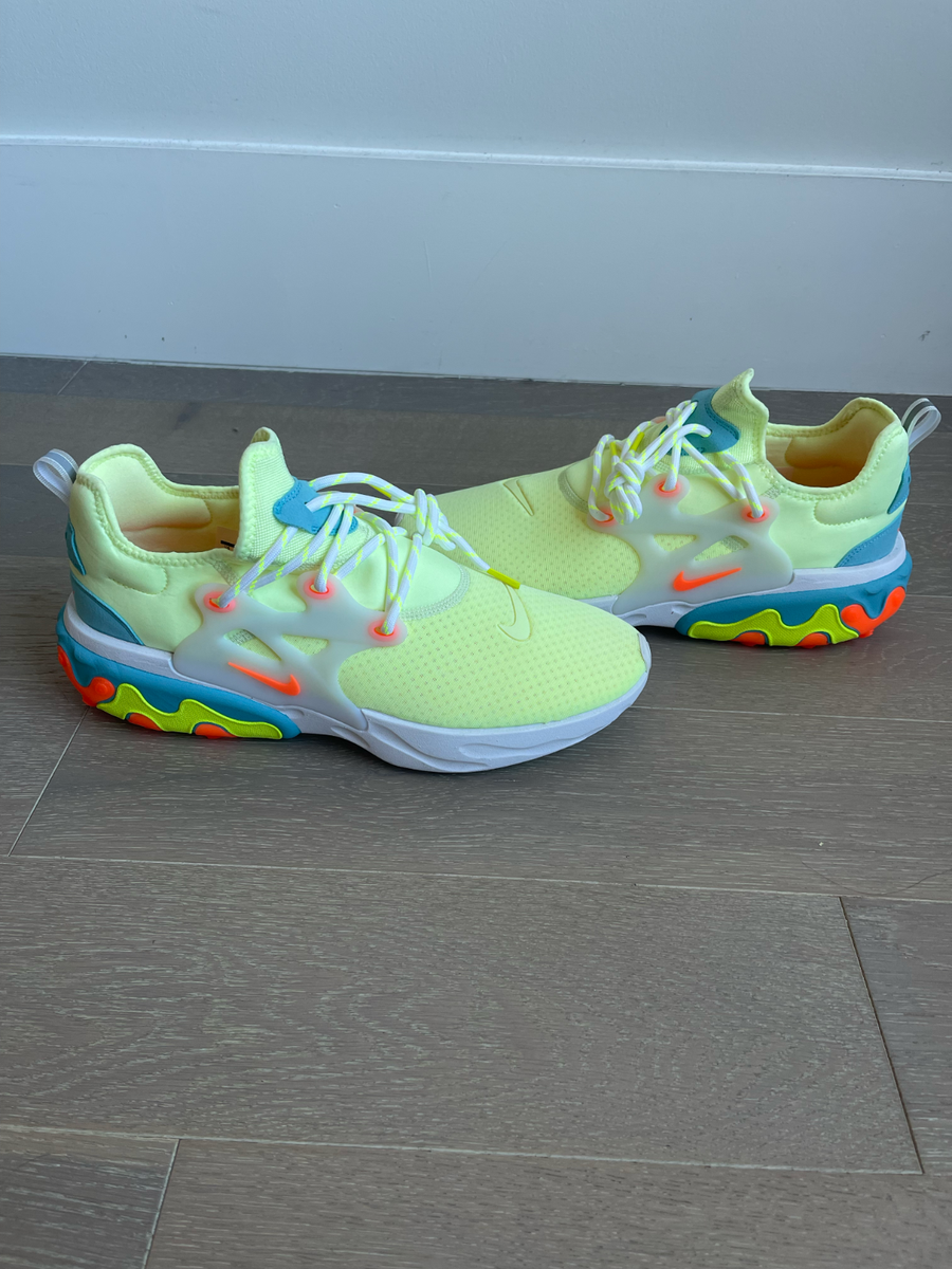 Nike Sneakers React Presto Mens Size 13 Neon Psychedelic Lava