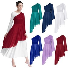 Womens Dress Tunic Modern Liturgical Dancewear Party Gowns Spiritual Praise