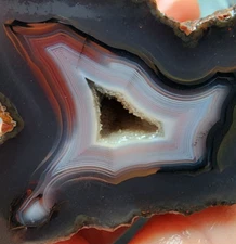 7.9 oz (224 gr) Parallax Agate, Druzy Agate, Drusy Agate, Banded Agate, عقيق, 마노