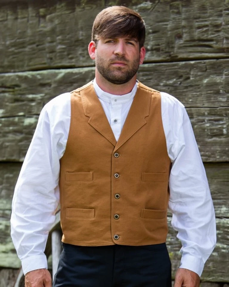 Frontier Classics Old West Victorian Tan Single Breasted Vest 2XL - Image 2 of 4