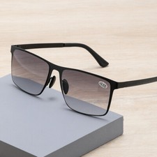 1PC Automatic Progressive Multifocal Black Reading glasses Tint Grey Sun Glasses