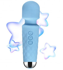 Portable Muscle Mini Massager, Upgraded Muscle Relaxer Waterproof Light Blue