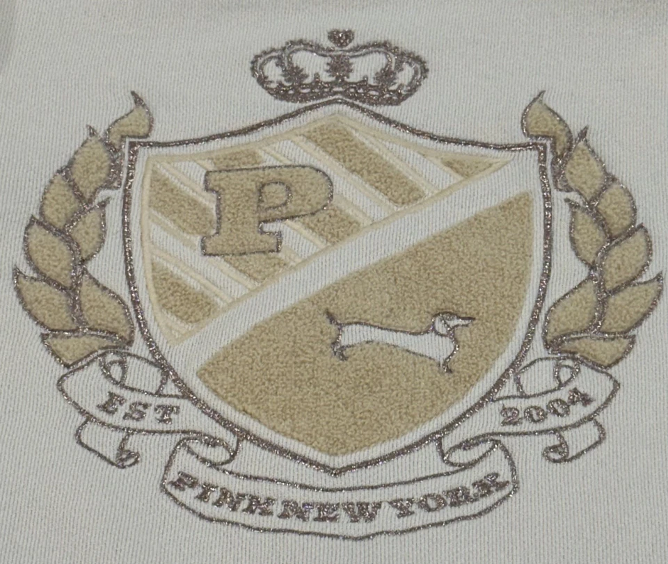 Victoria's Secret розовый кампус блеск полный молнии толстовка с капюшоном кремовый цвет размер средний - Изображение 2 из 4