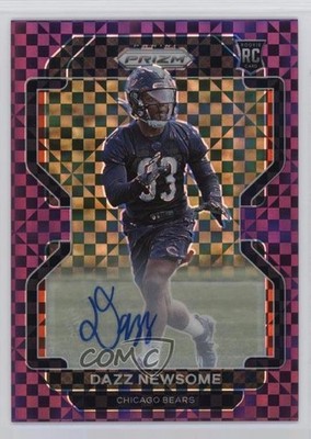 2021 Panini Prizm Purple Power 5/49 Dazz Newsome #427 Rookie Auto RC 15r3