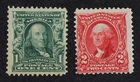 CKStamps: US Stamps Collection Scott#300 301 1c 2c Mint NH OG