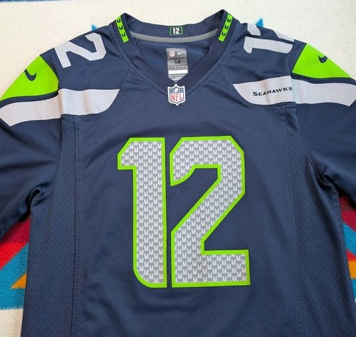 Maglia Seattle Seahawks 12's Nike On Field 12th Man Legion Of Boom blu media - Foto 3 di 7