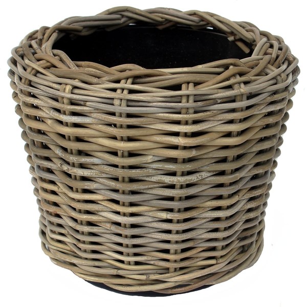 Van Der Leeden Drypot® Rattan PflanzküBel Grau Ø 34 Cm - Sylter KöRbe-image