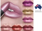 Bold & Intense Glitter Shiny Metallic Lipstick Pearlescent Lip Tint Long Last