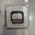 Geiger Edelmetalle 10g Gram .999 Silver Square Bar  (loose)