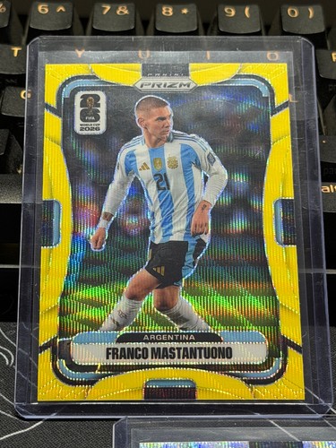 2026 Panini Prizm FIFA World Cup Yellow Wave #20 Franco Mastantuono /180