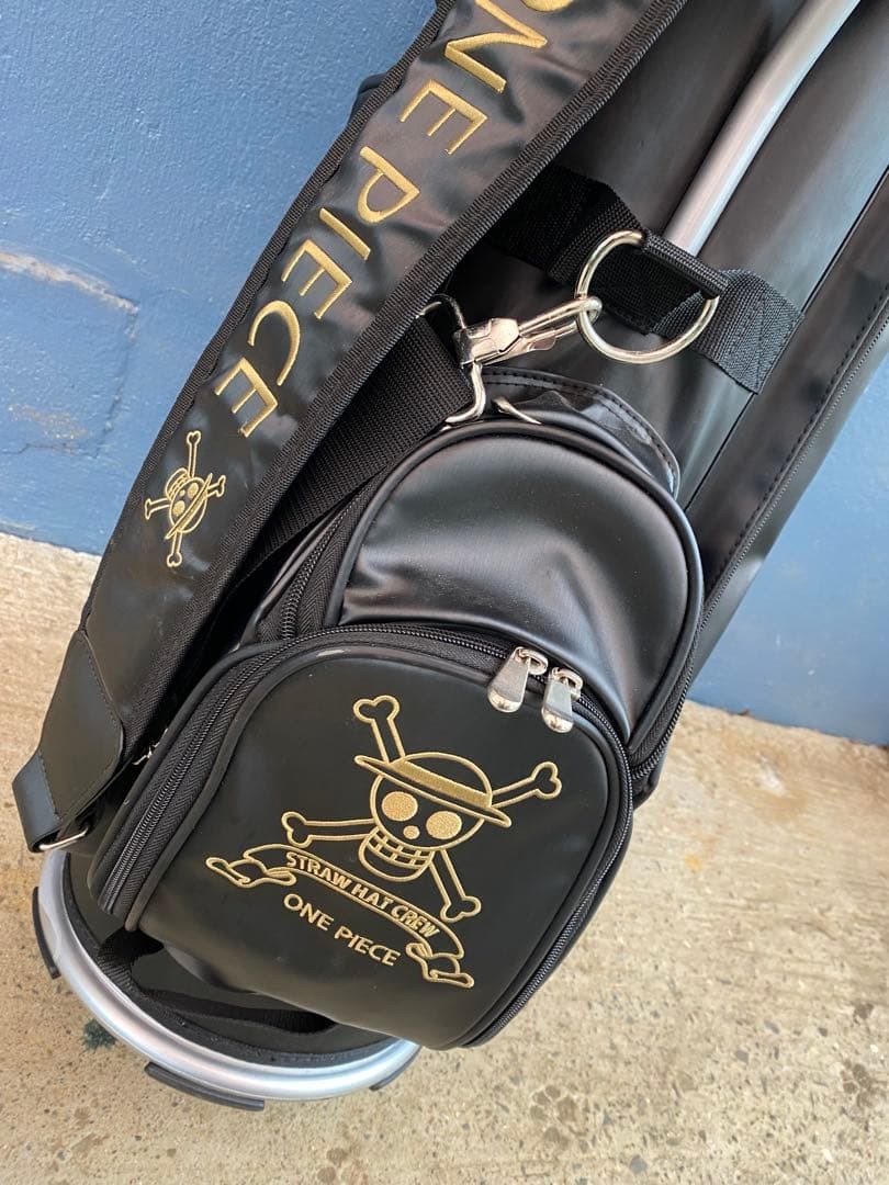 ONE PIECE Straw Hat Pirates Black cart bag golf carry caddy bag