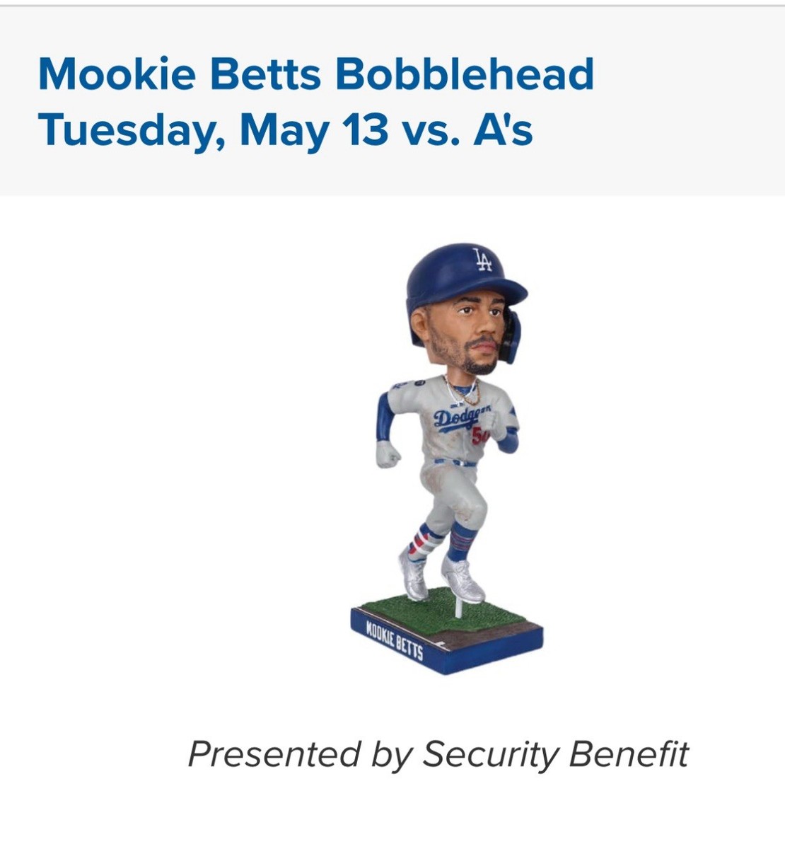 Dodgers Mookie Betts Bobblehead ドジャース 2025 Mookie Betts Bobblehead Los Angeles Dodgers SGA | eBay