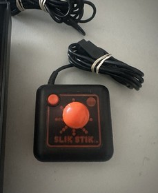 Atari 2600 Black Vader Console With Slik Stick Joysticks And Power/Coax - TESTED