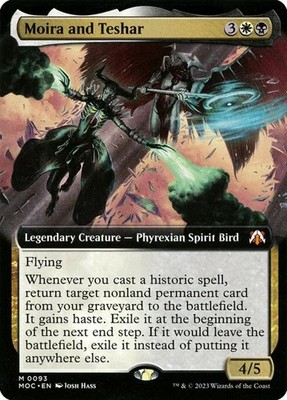Moira and Teshar - Foil Extended Art MOC NM MTG