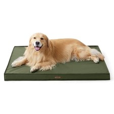 Outdoor Waterproof Dog Bed for Extra Large 44"L x 32"W x 3"Th Olive Green