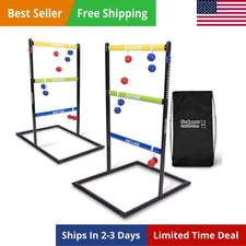 Ladder Toss Game Set - Perfect Holiday Gift for Kids and Family. Includes 6 S...