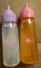 Lot of 2 Magic Disappearing Juice Milk Baby Doll Bottles You Me Pretend Play