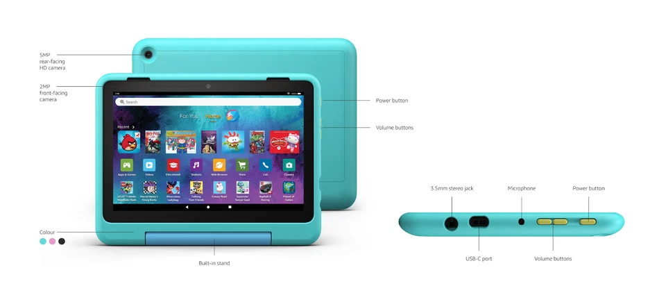 Amazon Fire HD 8 Kids Pro tablet NEW GEN ages 6–12 32 GB memory Disney Avengers - Image 3 of 4