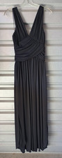 New Vintage Vera Wang Womens Strap Evening Gown Midnight Black Size 10