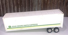 VINTAGE PRESSED METAL JOHN DEERE PARTS EXPRESS TRAILER Made In USA ERTL 