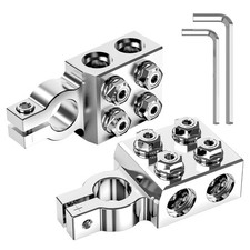 8-Way Lead Acid Battery Terminal Connector Positive Negative Pair Top Post