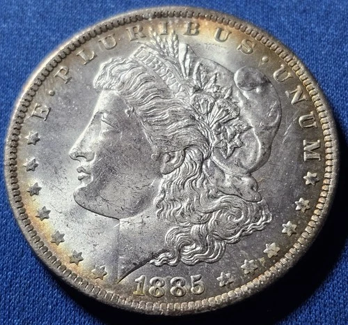 A 1885 O Morgan Silver Dollar $1 Coin - Choice BU! Flashy!!!!!