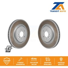 Front Coated Disc Brake Rotors Pair For Jaguar XE XF KG-101978