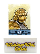 2026 Topps Finest Fantastic Four The Thing 1/1 Sketch Artist Auto Romo